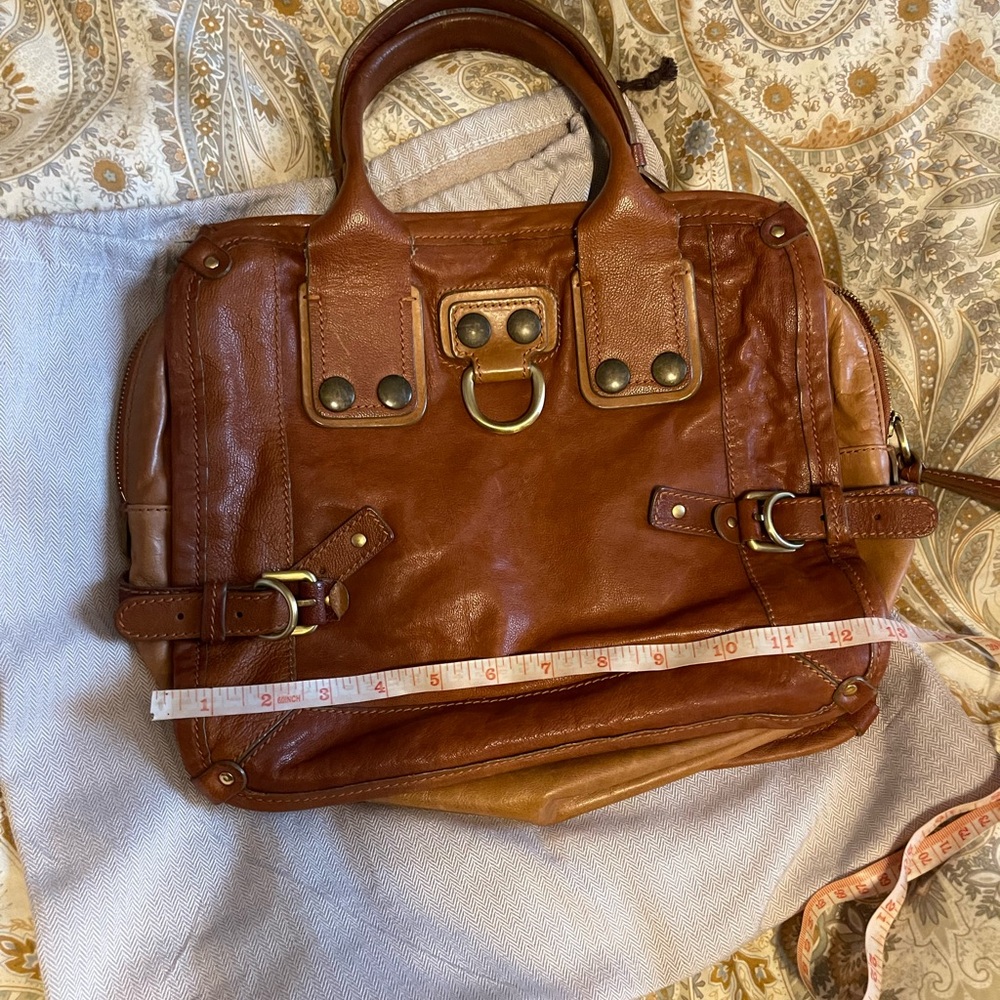 Chloe Made In Italy  Camel Leather Boston Bag